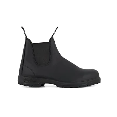 Image of Blundstone 566 Black Thermal Leather Chelsea Boots Nubuck Slip On Retro 10