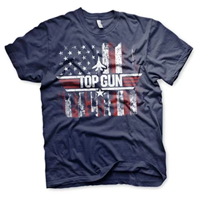 Image of Top Gun Officially Licensed America Mens T Shirt (Navy)