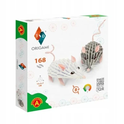 Image of Origami 3D 501836 Mice Beautiful Paper Sculpture with Patented Components and Comprehensible Building Instructions 168 Pieces 13 x 5 7 cm from 8 Years