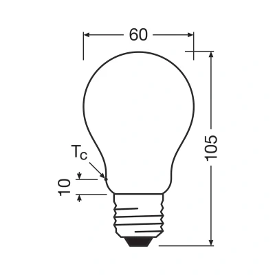 Image of OSRAM LED bulb E27 5W matt 2,700K 1055lm 2er
