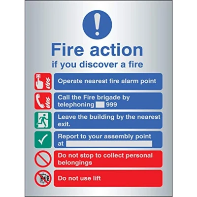 Image of Deluxe Signs Fire action manual dial with lift Aluminium