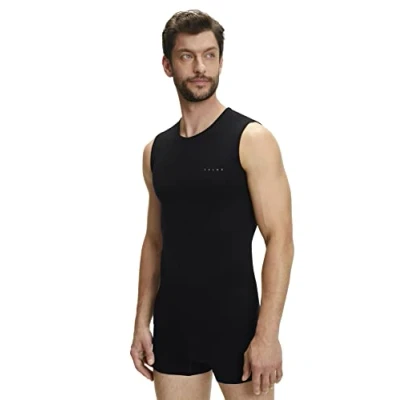 Image of FALKE Men&#039;s Warm M S/L SH Functional Yarn Quick Dry 1 Piece Base Layer Top, Black (Black 3000), S