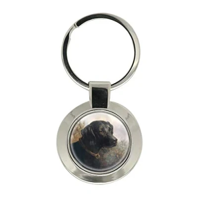 Image of Hector a Black Labrador by Carl Reichert Key Ring