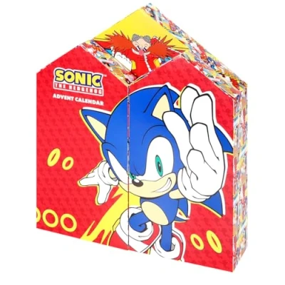 Image of Sonic The Hedgehog Advent Calendar Boys Arts &amp; Crafts Accessories Filled with Exciting Gifts Christmas Countdown Fun Kids Festive Gift Set