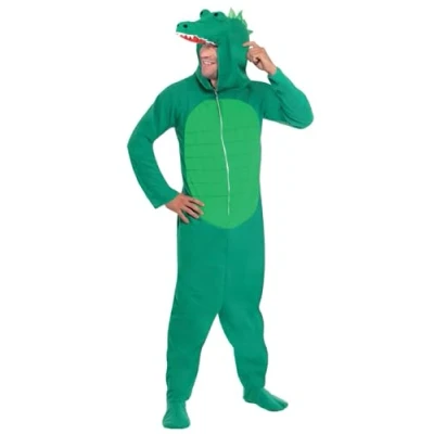 Image of Smiffys Crocodile Costume, Green, L Size 42 44