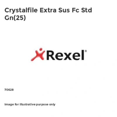Image of Rexel Crystalfile Extra 15mm Suspension File Foolscap Green (25 Pack)