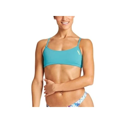 Image of Arena Women&#039;s Rulebreaker Play Bandeau Bikini Athletic Sport Swim Top Swimsuit, Martinica, X Large