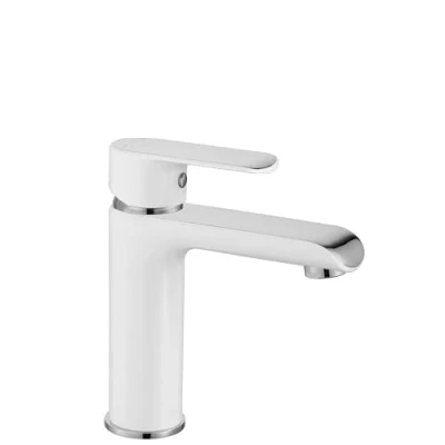 Image of Rea 3cb2f7f5 0e26 471d 8f6e bf30cbd90805 Bloom Basin Faucet, White/Chrome
