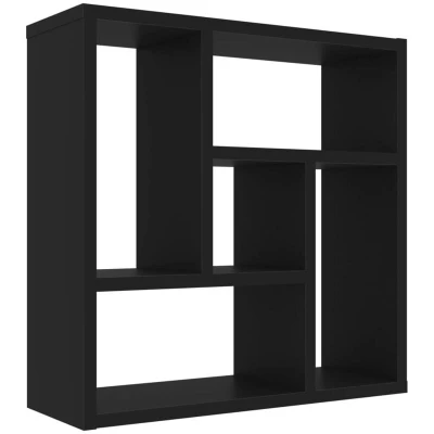 Image of vidaXL Wall Shelf Black 45.1x16x45.1 cm Engineered Wood