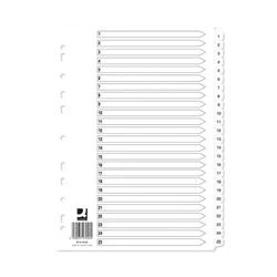 Image of Q Connect A4 1 25 Mylar Index (10 Pack) KF97056Q