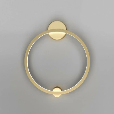 Image of Maytoni Halo Modern Integrated LED Wall Lamp Brass, 40cm 4000K
