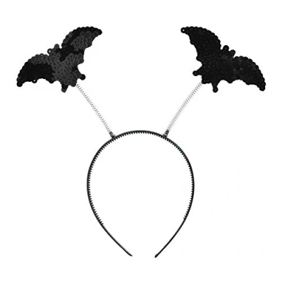 Image of Bristol Novelty BA1601 Bat Boppers Headband For Women Black, One Size
