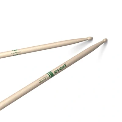 Image of ProMark Drum Sticks Classic Forward 5A Drumsticks Set Oval Wood Tip Natural, Raw Hickory Consistent Weight and Pitch 1 Pair