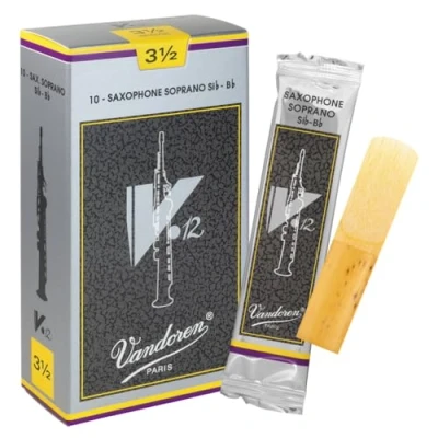 Image of Vandoren V12 Soprano saxophone reeds, box of 10 Strength 3,5