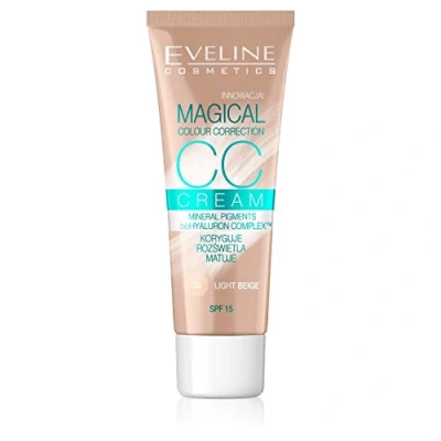 Image of Eveline CC Cream Magical Color Correction Multifunctional Foundation SPF15 No. Light Beige 30ml