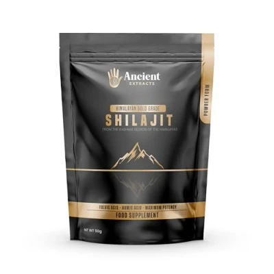 Image of Pure Himalayan Natural Shilajit Powder, Rich in Mineral and Fulvic Acid, High Potency Gold Grade for Men Women (50g)