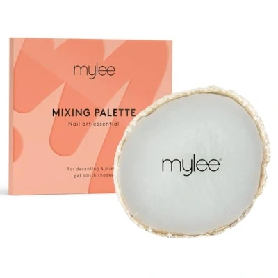 Image of Mylee Resin Nail Art Palette for Gel Polish, Gold Edge, Ideal Mixing and Decanting Colours or Polish Display, Professional Salon Quality Results, DIY Tech Tool, Nails Hand Painting