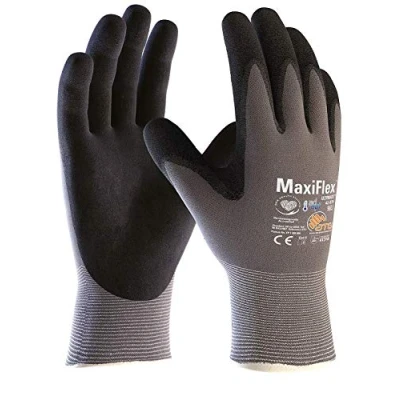 Image of ATG MaxiFlex Ultimate Glove 34 874 Seamless Knit Nylon/Lycra with Nitrile Coated icro Foam Grip on Palm and Fingers (12 Pack) (L)