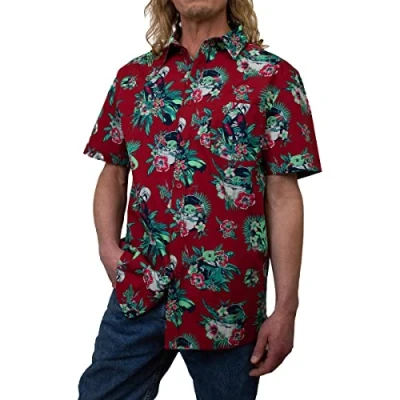 Image of STAR WARS Men&#039;s Button Down Shirt, Red, XL