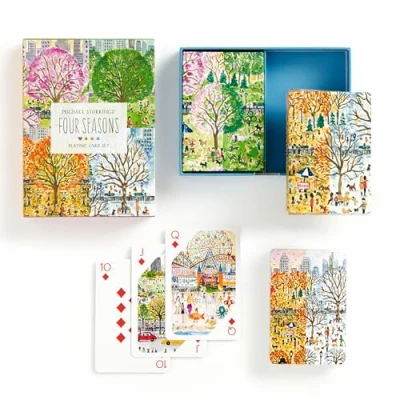 Image of Galison Michael Storrings Four Seasons Playing Card Set
