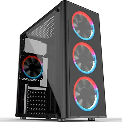 Image of OCHW Geforce RGB Ultra Fast Family Home Office Gaming PC Desktop Computer AMD Athlon 3000G Quad Thread Processor ATI Radeon HD Vega 3 Graphics 1TB Hard Drive, 32GB RAM Wifi Windows 10 PRO