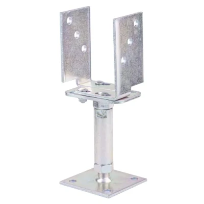 Image of Alberts 218058 U Post Support Height and Width Adjustable Screw On Galvanised Thick Layer Passivated 71 161 mm 150 190