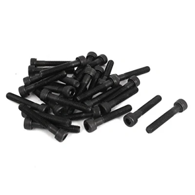 Image of Sourcingmap M5 x 30mm Alloy Steel Hex Socket Head Cap Screws Bolt Black 30 Pcs