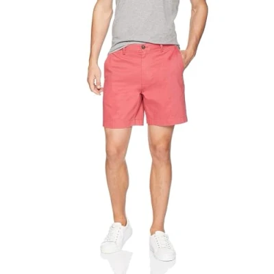 Image of Amazon Essentials Men&#039;s Classic Fit 7&quot; Chino Short, Raspberry Red, 33W