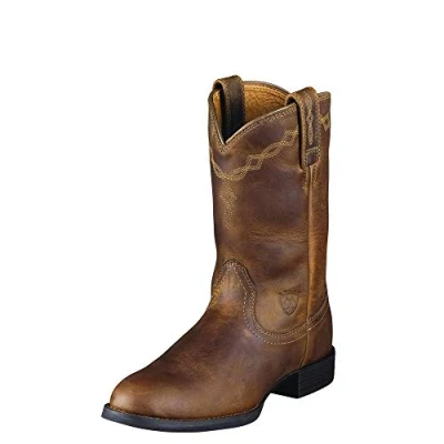 Image of ARIAT Women&#039;s Heritage Roper Western Boot Cowboy, Distressed Brown, 5.5 UK