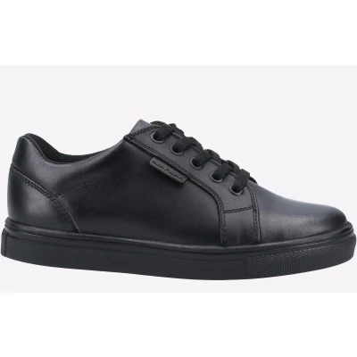 Image of Hush Puppies Sam Junior School Uniform Shoe, Black, 2 UK Child