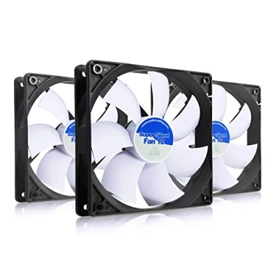 Image of AABCOOLING Super Silent Fan 12 and Efficient 120mm with 4 Anti vibration Pads, Quiet Fan, Case Cooling PC 12V Value Pack 3 Pieces 13.9 dB(A), 38 CFM, 1200 RPM