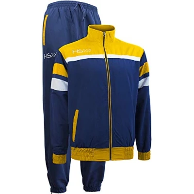 Image of HS Free Time S13 Fairplay Unisex Tracksuit Adult, Navy Blue/White/Yellow, S