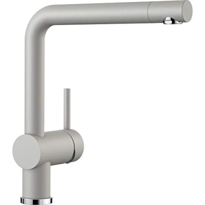 Image of BLANCO LINUS Modern Kitchen Mixer Tap with High Spout Pressure Grey 520746