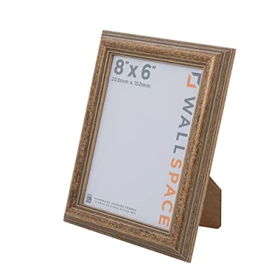 Image of Wall Space 8x6 Gold Frame Antique Photo inches 8 x 6 inch Frames Wooden 6x8 Picture Every is made from SOLID WOOD and has REAL GLASS