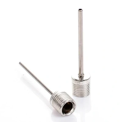 Image of 2 Pack of Inflating Pump Needles for Ball, Football, Rugby, Volleyball, Netball Valve Adapters (2Pcs Silver A)