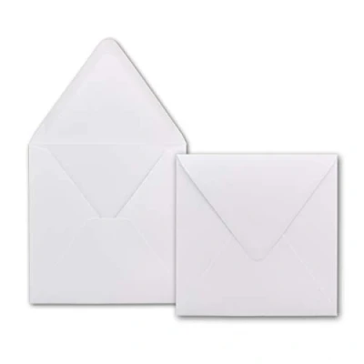 Image of Envelopes Square white 160 x mm High Naßklebung 75 Stück brilliant