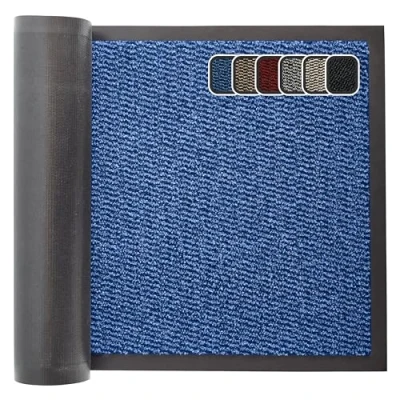 Image of GULLAMBO Non Slip Door Mat Indoor And Outdoor Kitchen Office Use Mat, Super Soft Absorbent Multicolor Barrier Machine Washable Entrance Rug (Blue, 40cm x 60cm)