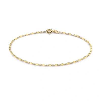 Image of Carissima Gold Women&#039;s 9 ct Yellow Sparkle Forzatina Chain Bracelet of Length 18.5 cm/7.25 Inch