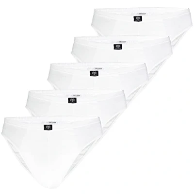 Image of Ceceba Men&#039;s Sport Slip 5er Pack Boxer Briefs, White (White 1000), L (Pack of 5)