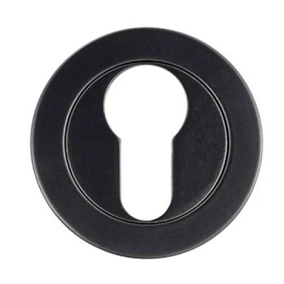 Image of Euro Profile Escutcheon 50mm Dia Powder Coated Black