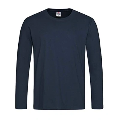 Image of Stedman Apparel Men&#039;s Classic T Long Sleeve/ST2500 Shirt, Blue Midnight, Large