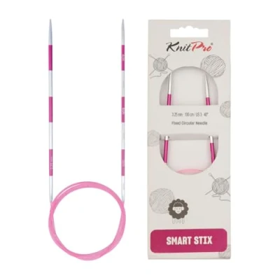 Image of KnitPro KP42106 Knitting Pins: Circular, Pink, 100cm x 3.25mm