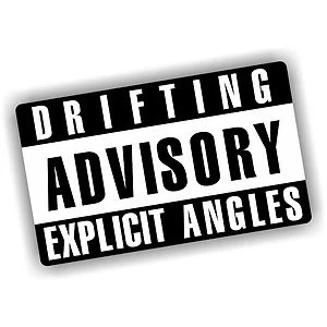 Image of Drifting Advisory explicit Angles Funny Symbol Bumper Sticker Car Van Bike Decal Free P&amp;P
