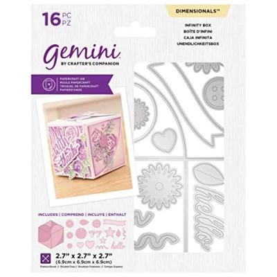 Image of Crafter&#039;s Companion Gemini Dimensionals Metal Die Decorative Favour Infinity Box, Silver, One Size
