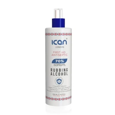 Image of ican isopropyl rubbing alcohol 70% first aid antiseptic 500ml spray