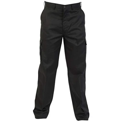 Image of Absolute Apparel Men&#039;s Cargo Trousers Black 44W X 29L