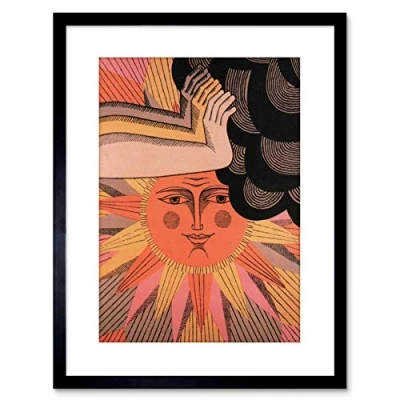 Image of Wee Blue Coo 9x7 &#039;&#039; AD USSR SOVIET COMMUNISM SUN CLOUD WORLD PEACE FRAMED ART PRINT F97X963