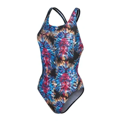 Image of Speedo Womens Al Dg Pbk 1Pc Swim Suit Black/Pink 32