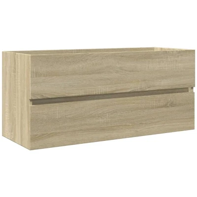 Image of vidaXL Bathroom Sink Cabinet Sonoma Oak 100x38.5x45 cm Engineered Wood
