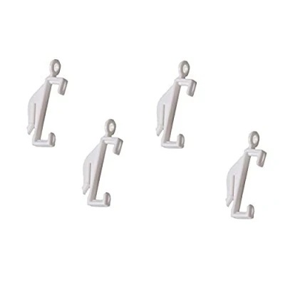 Image of Merriway BH03994 (100 Pcs) Curtain Track Rail Glide Hooks Gliders to Fit Harrison Drape Extra Valance Lux Pack of 100 Pieces